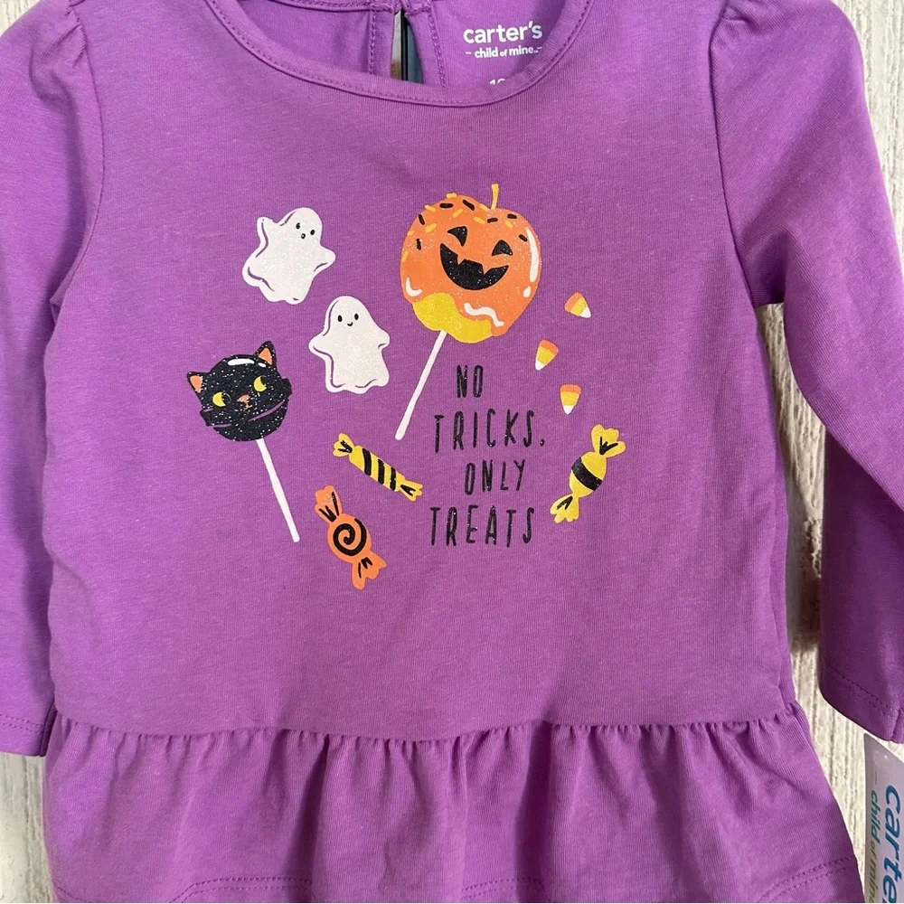 Carters child of mine 2 piece set no tricks only treats top and leggings